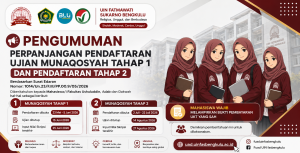 Read more about the article FUAD UIN Fatmawati Sukarno Bengkulu Perpanjang Pendaftaran Ujian Munaqosyah Tahap 1 dan Buka Tahap 2