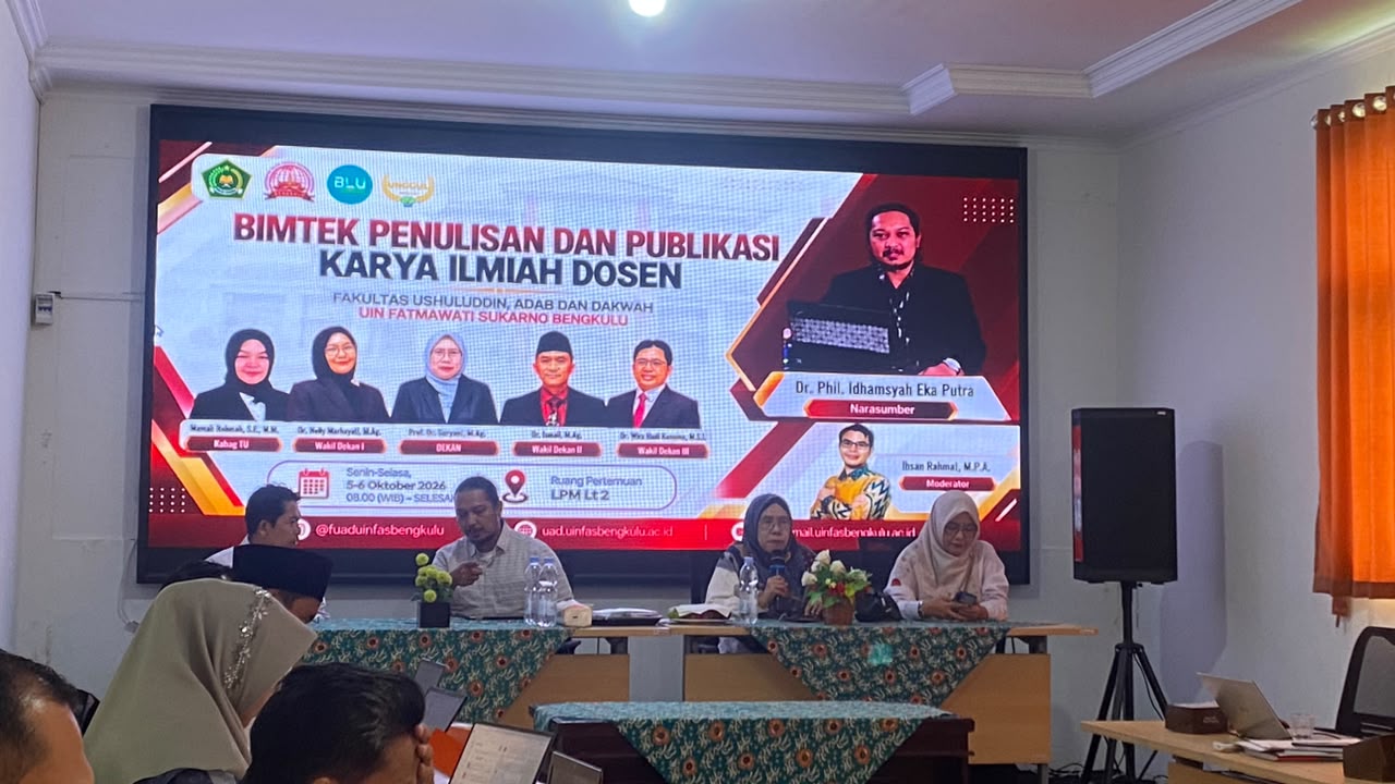 Read more about the article FUAD UIN FAS Bengkulu Dorong Produktivitas Publikasi Ilmiah Dosen melalui Bimtek Penulisan Karya Ilmiah